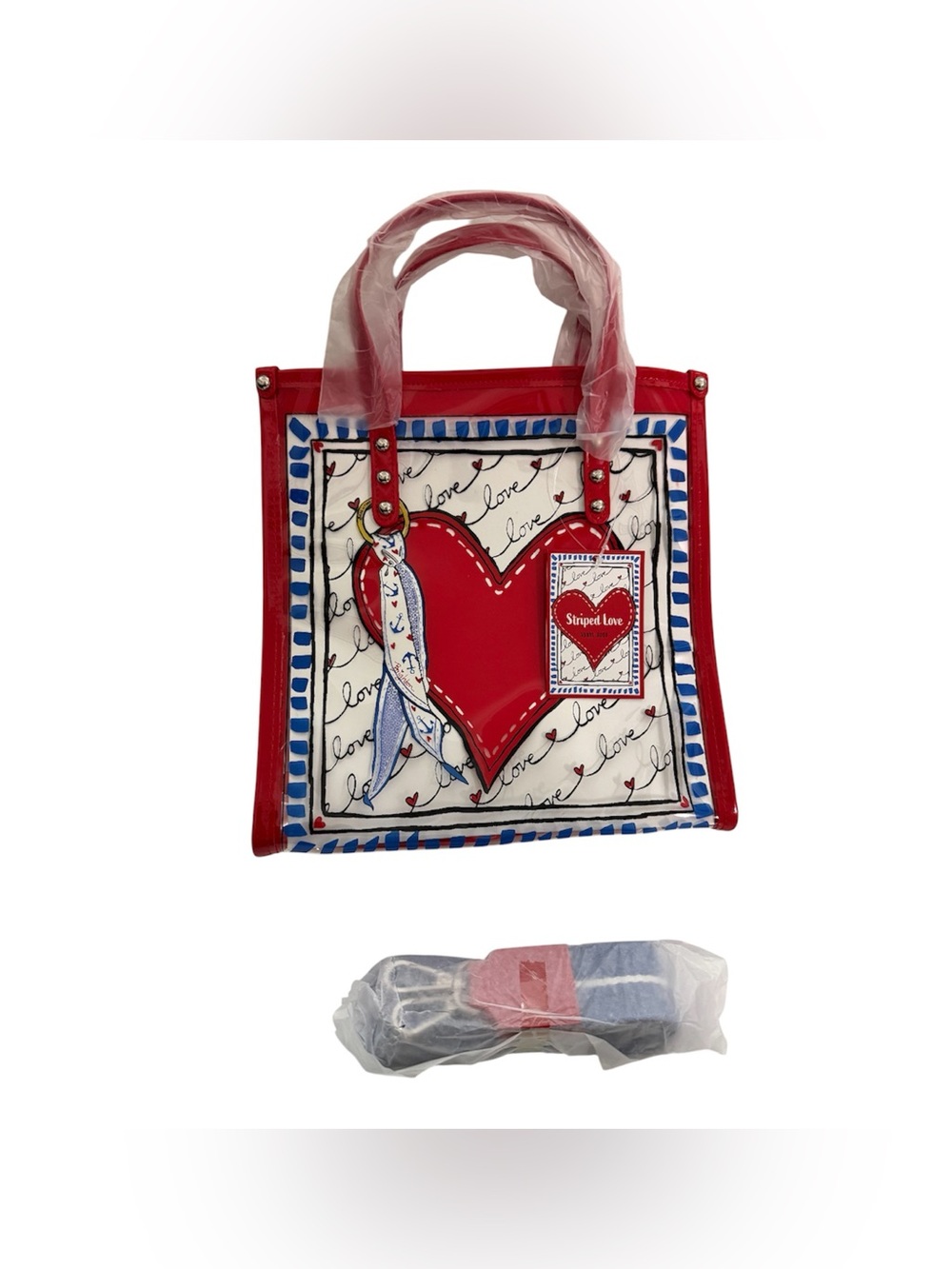 Brighton Striped Clear Love Tote Bag - Picture 3 of 5